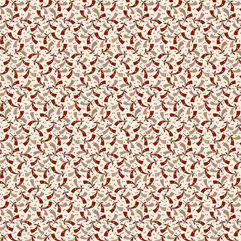 Repro Red by Marcus Fabrics - Grace's Garden Cream R3119