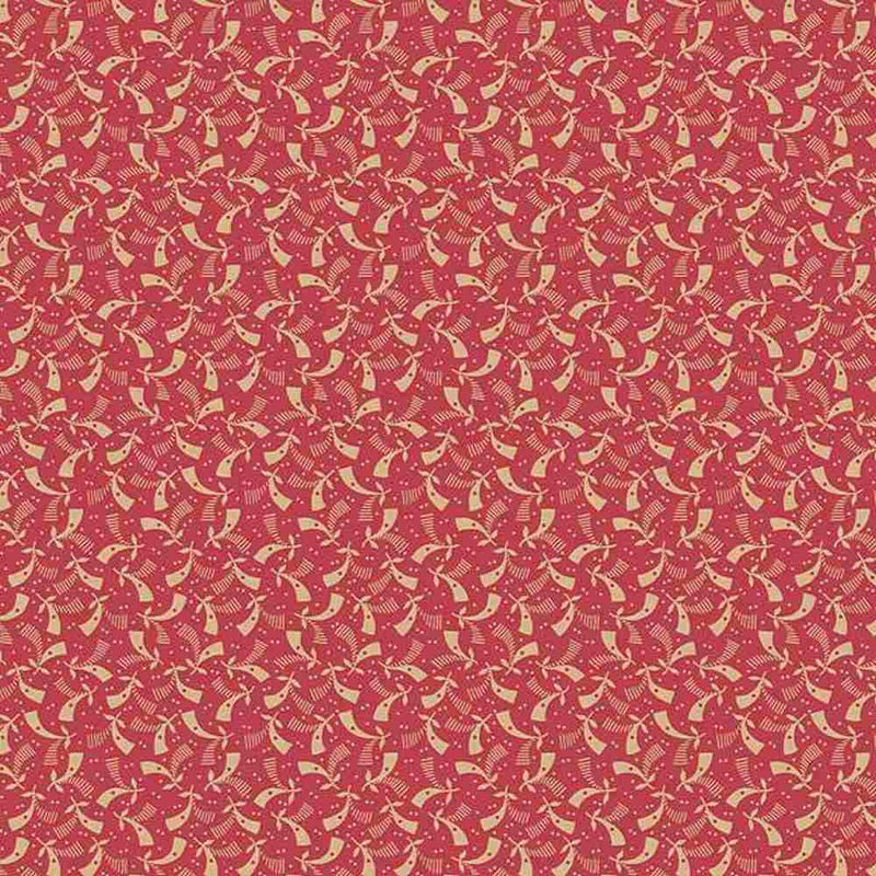 Repro Red by Marcus Fabrics - Grace's Garden Dk Pink R3119