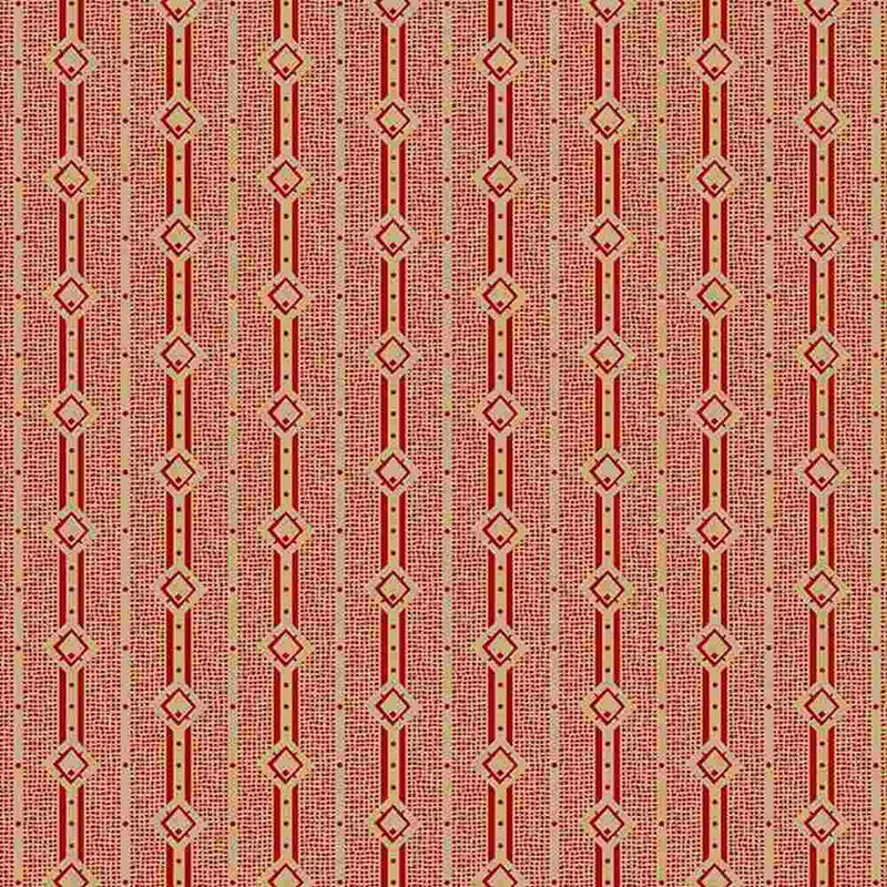Repro Red by Marcus Fabrics - Lottie's Lines Tan R3117