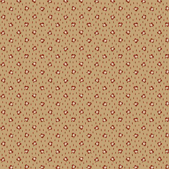 Repro Red by Marcus Fabrics - Polly's Posy Tan R3116
