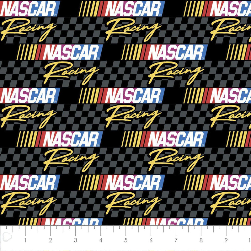 Retro Nascar - Camelot Fabrics - 39190107-03 Grey