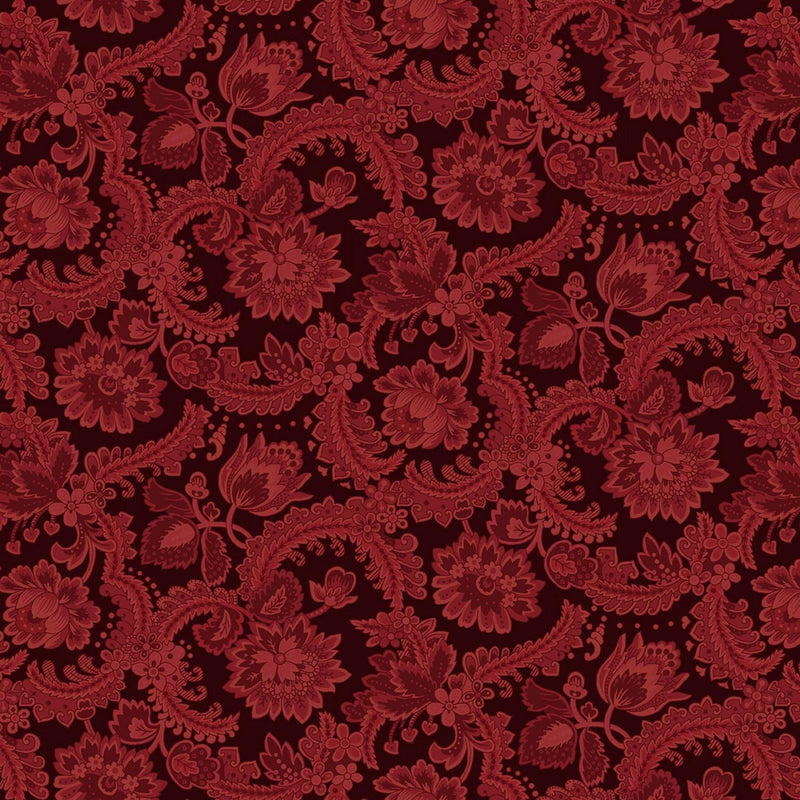 Right as Rain by Kim Diehl for Henry Glass - Foulard Cranberry 9840-88