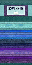 Royal Nights - 40 Karat Gems - Wilmington Prints - 2.5" strips 40pc 842-28-842