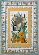 Safari Snuggles - SAMPLE - Pieced Top - 44.5" x 63" (binding incl)