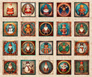 Santa's Workshop - QT Fabrics - PANEL - Christmas Character Picture Patches 36" x 43"  - 31070 X