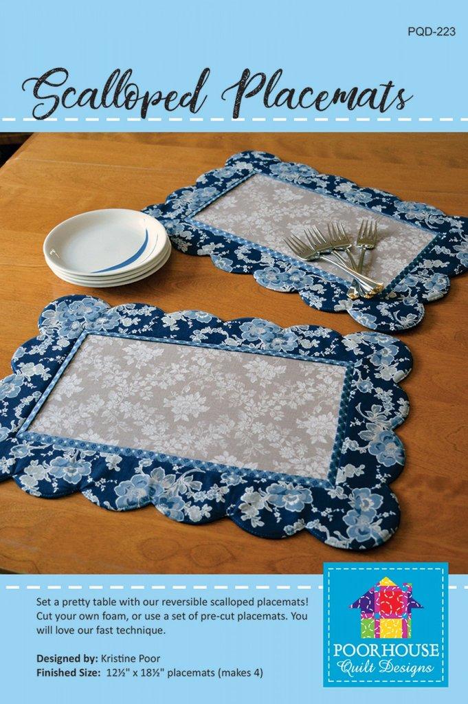 Scalloped Placemats by Poorhouse Quilt Designs - PQD-223