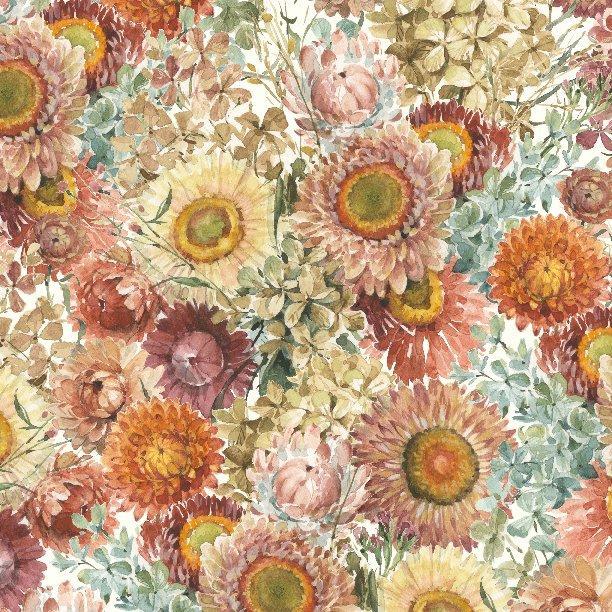 Seasons Study by Lisa Audit - Multi Floral on Cream 3041-17834-345
