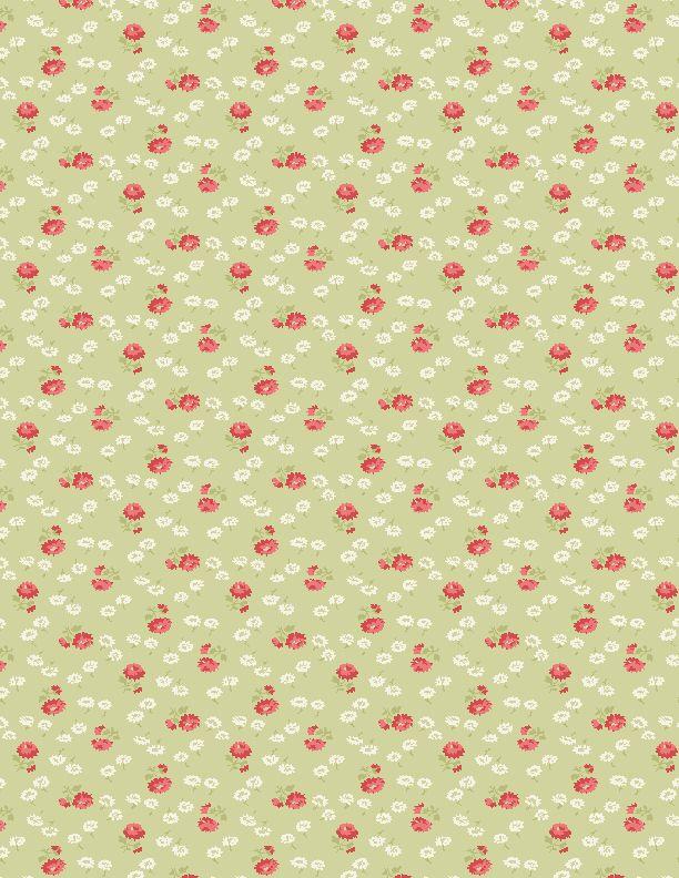 Sentiments by Wilmington - Flowers Light Green 98726-713