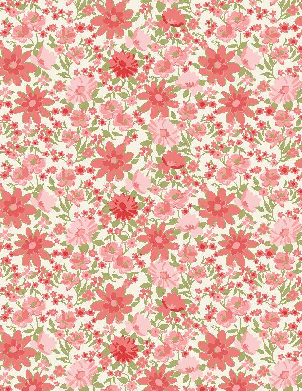 Sentiments by Wilmington - Packed Floral Cream 98723-133