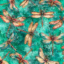 Serenity - QT Fabrics - Dragonflies 31835-Q Turquoise