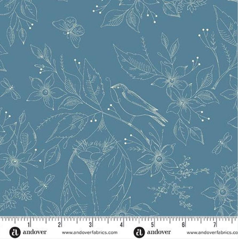 Sewing Bird 108" Wideback - Indigo - AW-1681-B