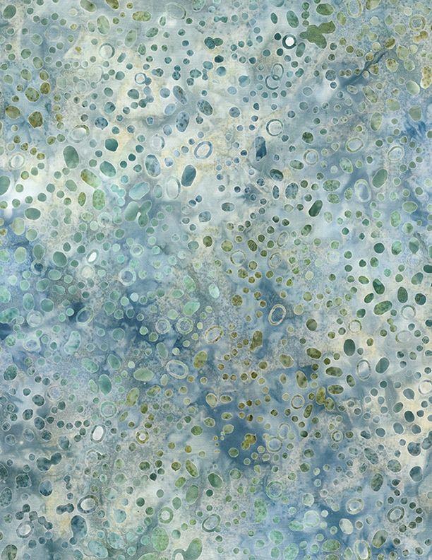 Shoreline - Wilmington Batiks - Dotty Toss Blue/Green 1400-22305-475