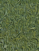 Shoreline - Wilmington Batiks - Floating Lines Dark Green 1400-22303-777