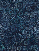 Shoreline - Wilmington Batiks - Flower Burst Dark Blue 1400-22300-441
