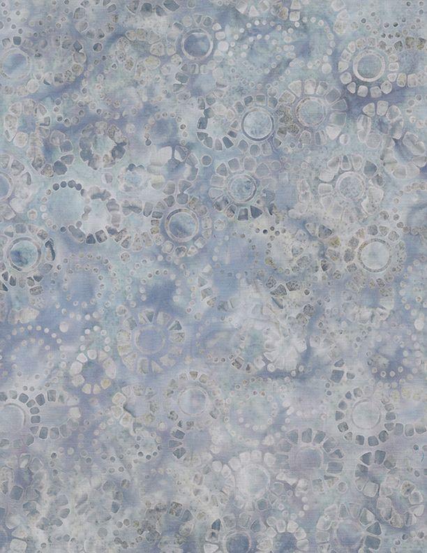 Shoreline - Wilmington Batiks - Mosaic Circles Ivory/Blue 1400-22302-144