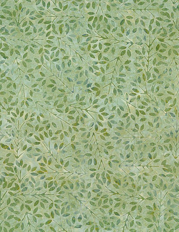 Shoreline - Wilmington Batiks - Packed Leaves Light Green 1400-22301-774