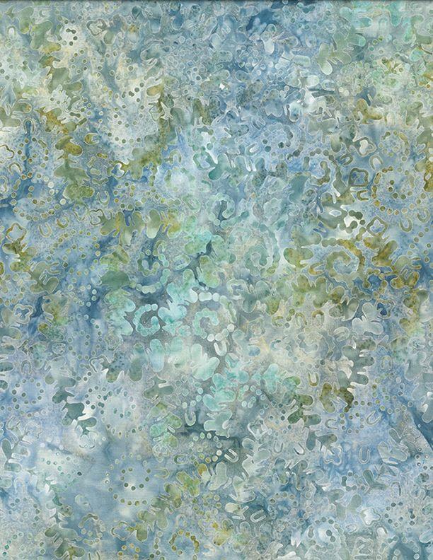 Shoreline - Wilmington Batiks - Twirling Lines Blue 1400-22304-447
