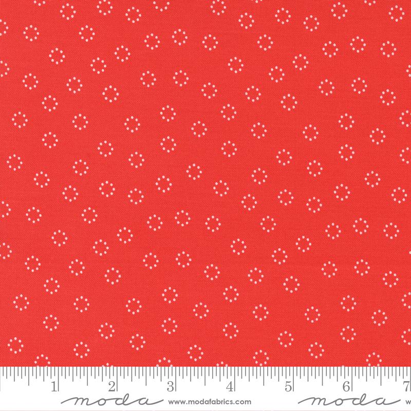 Simply Delightful by Sherri & Chelsi for Moda - Daisy Dots Red 37644-26