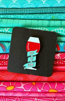 Sip 'N' Sew (Wine) - Enamel Pin by Sassafras Lane Designs
