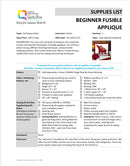 Beginner Fusible Applique Class (December 06, 2025)