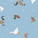 Small Things - Rivers & Creeks by Lewis & Irene - Ducks & Geese on Sunny Blue SM80-2