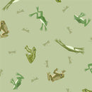 Small Things - Rivers & Creeks by Lewis & Irene - Frogs & Toads Light Green SM77-2
