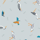 Small Things - Rivers & Creeks by Lewis & Irene - Herons & Kingfisher Light Blue SM79-2