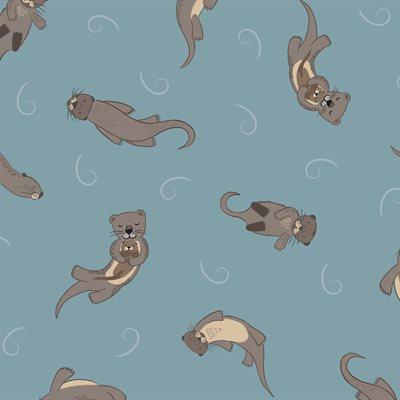 Small Things - Rivers & Creeks by Lewis & Irene - Otters on Midblue SM78-3