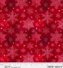 Snowfall - P&B Textiles - Snowflakes Red - 5454 R