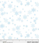Snowfall - P&B Textiles - Snowflakes White Blue - 5455 WLB