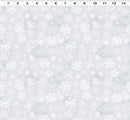 Snowtime - Clothworks Flannel - Y4557-5 Snowflakes Light Gray