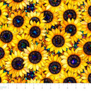 Sonny In The Sunflowers - Camelot - Stained Glass Sunflowers Yellow 16240201-01
