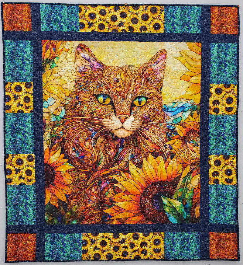 Sonny in the Sunflowers Quilt KIT - 50" x 56.5" - includes binding