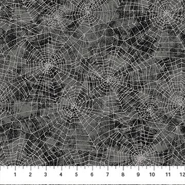 Spellbound - Northcott - Spider Web Black 28144-99