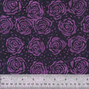 Splendor by Anthology Fabrics Batik - Roses - Eggplant 446Q-4