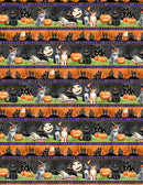 Spooky Tails - Wilmington Prints - 1665-33930-897 - Border Print