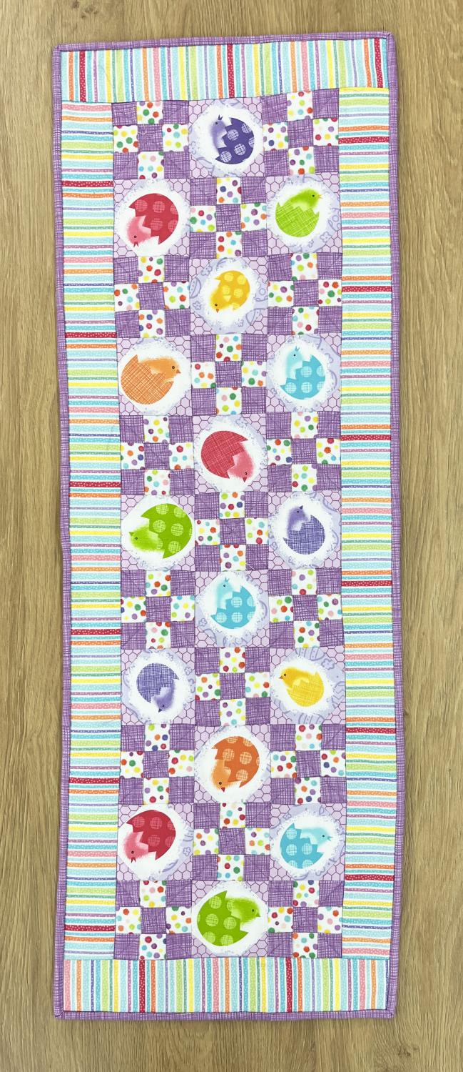 Spring Chicken Tablerunner - FINISHED 13" x 37"