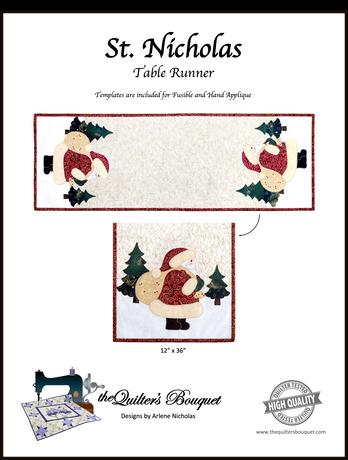 St. Nicholas Table Runner Pattern - 12 X 36" - by Quilter's Bouquet