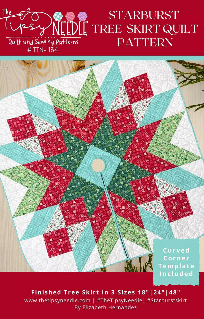 Starburst Tree Skirt Quilt PATTERN by The Tipsy Needle - TTN-134