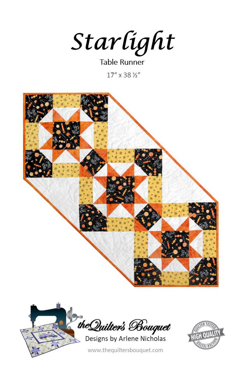 Starlight Table Runner PATTERN by Quilter's Bouquet (17" x 38.5")