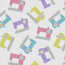 Stitch Garden by Contempo Studio for Benartex - Sewing Machine Toss Grey/Multi 16190-16