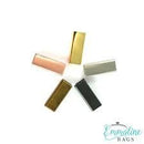 Strap End Caps - Rectangle - 4pk - Gunmetal - Emmaline Bags