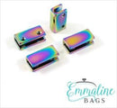 Strap End Caps - Rectangle - 4pk - Iridescent - Emmaline Bags