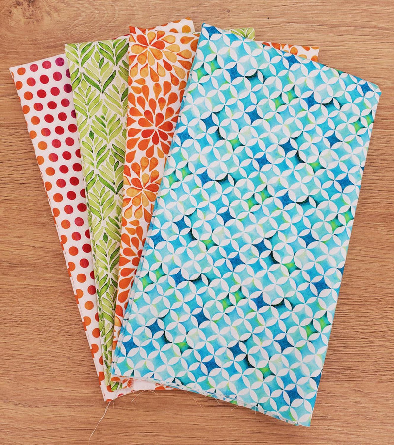 Summer Breeze FQ Bundle  4 pc (approx 20" x 22")