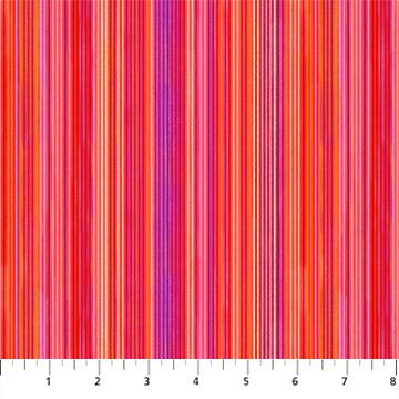 Sunday by FIGO - Multi Stripe on Red D90633-50