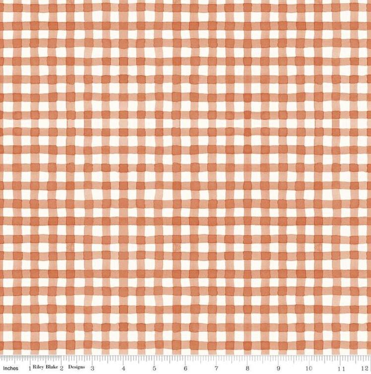 Sunflower Whispers - Riley Blake - Gingham C16674 PUMPKIN