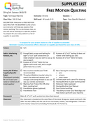 Free Motion Quilting (November 17, 2025)