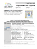 Beginner Fusible Applique Class (March 29, 2025)