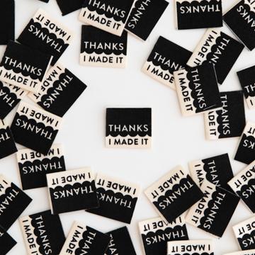 "Thanks I Made It" Woven Label by Sarah Hearts - LC152