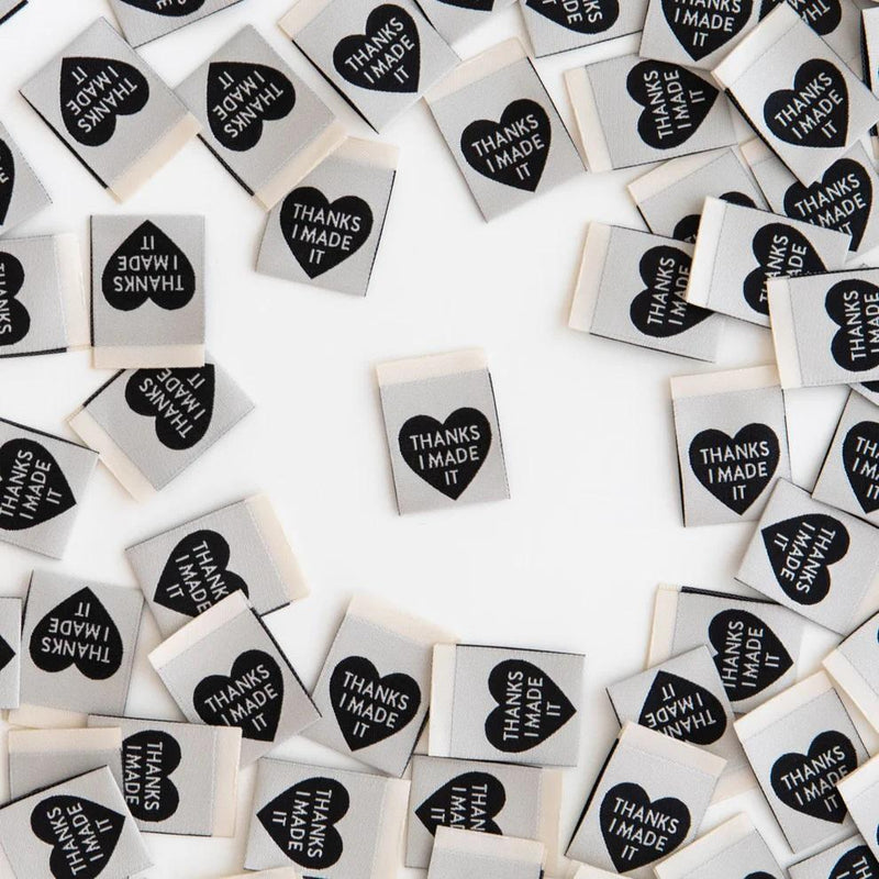 "Thanks I Made It" Woven Label by Sarah Hearts - LP138 - 8 pc